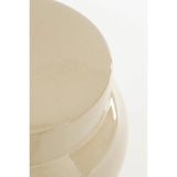 Vendi Bijzettafel - H40 x Ø35 cm - Keramiek - Crème