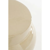 Vendi Bijzettafel - H40 x Ø35 cm - Keramiek - Crème
