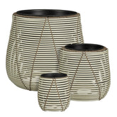 Bloempot buiten Cancun Wit