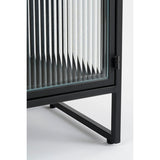 Clifton Nachtkastje – Stijlvol en compact design met geribbeld glas