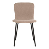 Halden Eetkamerstoel - Beige Bouclé - Set van 2