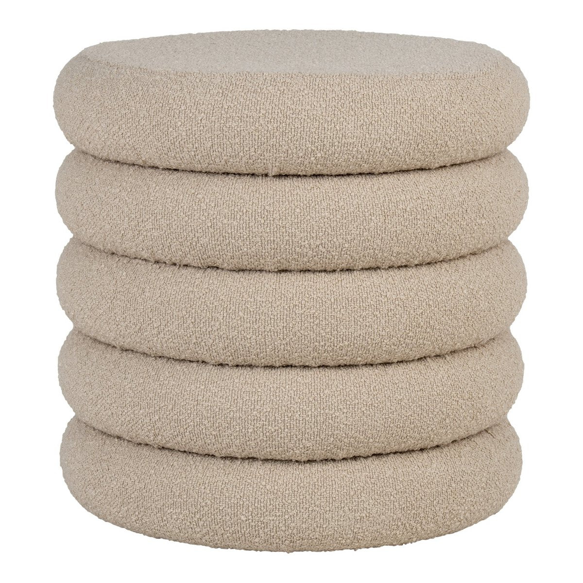 Brooklyn Poef - Beige Boucle - Ø44x44 cm