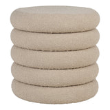 Brooklyn Poef - Beige Boucle - Ø44x44 cm
