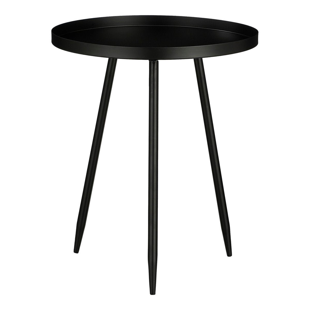 Flores - Chique bijzettafel zwart metaal
