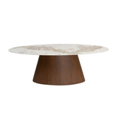 Eettafel Ellipse – keramisch marmer 220x110 cm