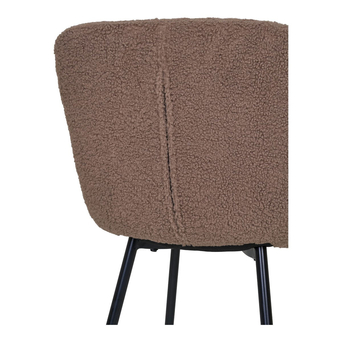 Halden Eetkamerstoel - Bruin Bouclé - Set van 2