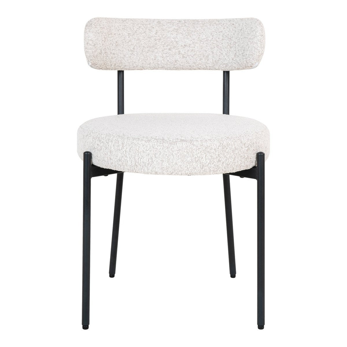 Badalona Eetkamerstoel - Wit Bouclé - Set van 2
