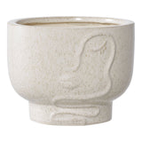 Beige keramieken bloempot ø15x12 cm |