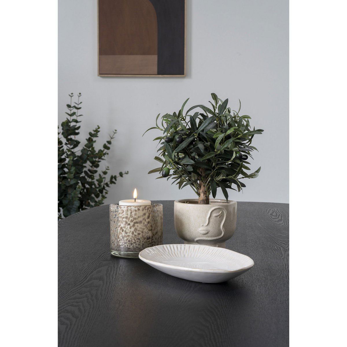Beige keramieken bloempot ø15x12 cm |