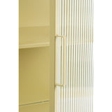 Clifton Opbergkast – Beige, Stijlvol design met geribbeld glas