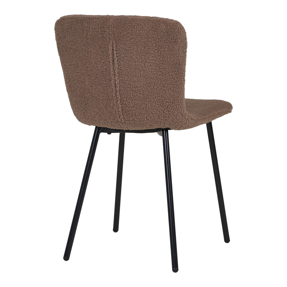 Halden Eetkamerstoel - Bruin Bouclé - Set van 2