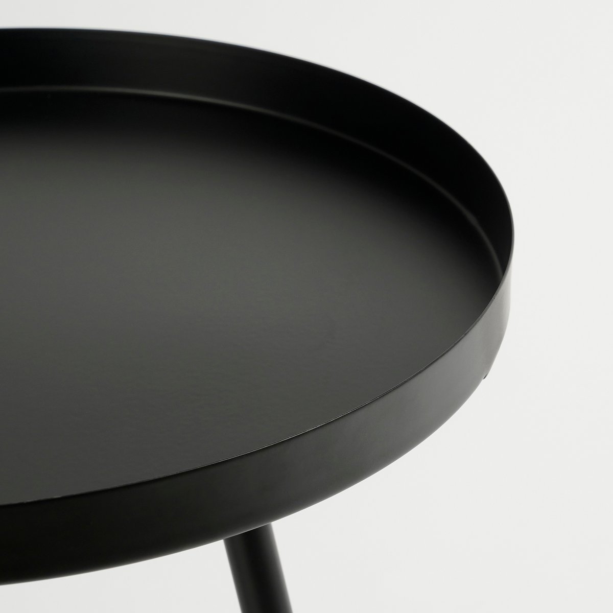 Flores - Chique bijzettafel zwart metaal