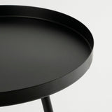Flores - Chique bijzettafel zwart metaal