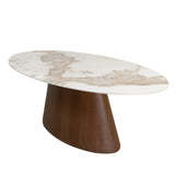 Eettafel Ellipse – keramisch marmer 220x110 cm