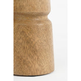Nino Kandelaar - H10 x Ø21 cm - Mangohout - Donkerbruin